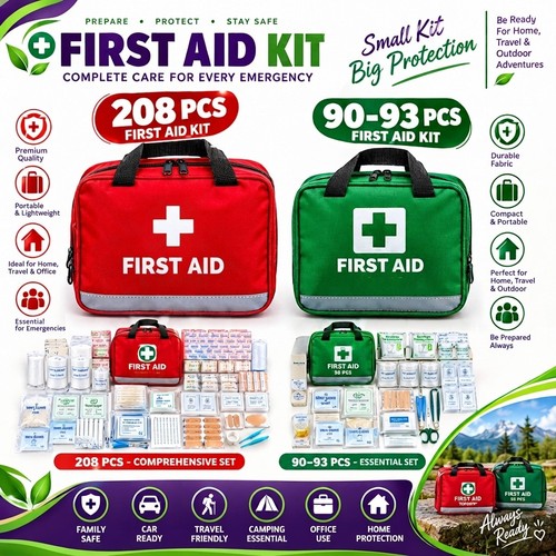 93pc first aid kit - first, emergency