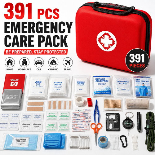 391pcs emergency survival kit - 391pcs,