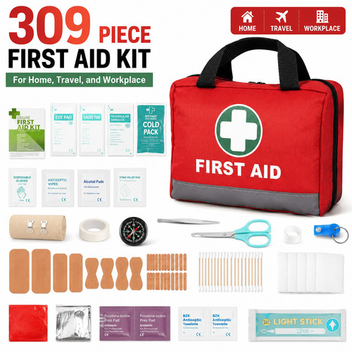 309 piece first aid - aid, bag